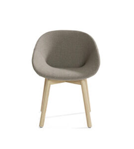 Scaun scoica din lemn tapitat